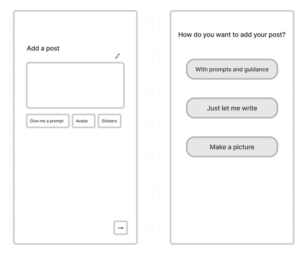 Linking the Sketch and Prompt Wizard concepts in Figma